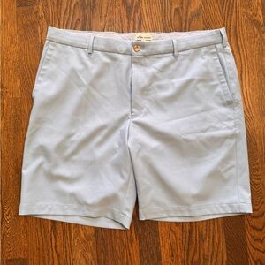 Peter Millar light blue performance fabric shorts